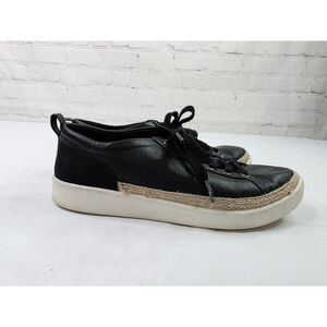 Vionic Essence Winny Lace-Up Black Suede Leather Plimsolls 10012159001 Women's 9